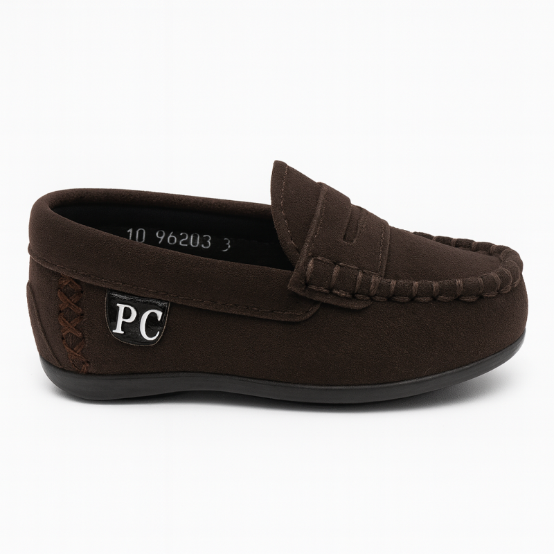 P Crouch & Co Infant Suede Loafer – Chocolate