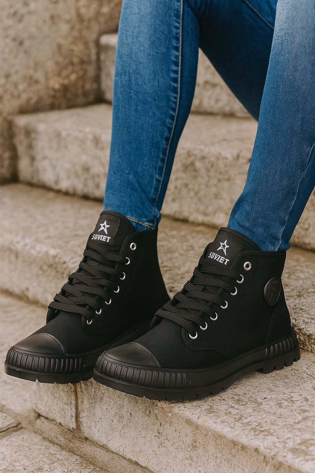 Soviet Phoenix Canvas – Black Mono - Image 5