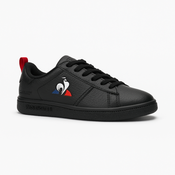 Le Coq Sportif Leather Kids Footwear – Provençale II Black