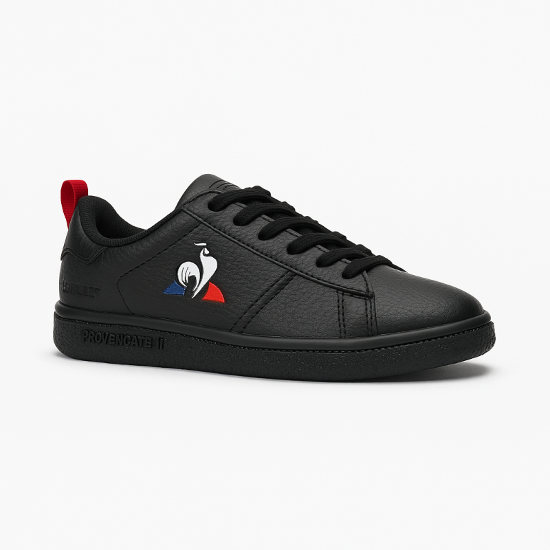Le Coq Sportif Leather Kids Footwear – Provençale II Black