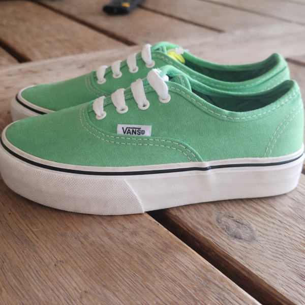 Alternative view of Vans Canvas Sneaker – Mint Green – Size 3.5 (No Returns)