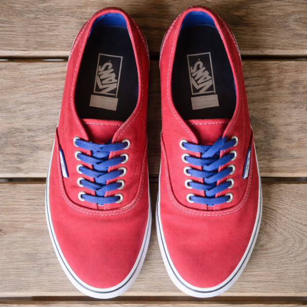 Alternative view of Vans Classic Canvas Sneaker – Red/Navy – Size 11 – Shop Soiled