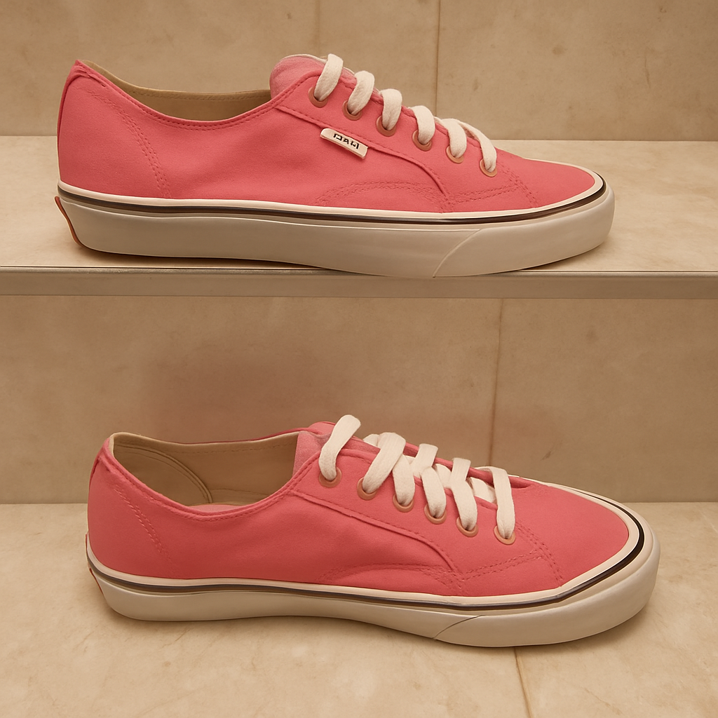 Pink Canvas Sneakers (Vans Style) – Clearance • Shop Soiled • Size 8