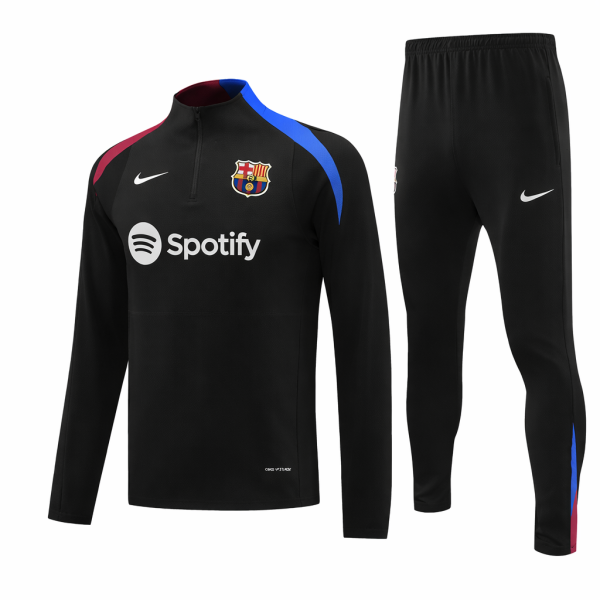 Barcelona 2024/25 Black Half-Zip Training Tracksuit Set – PRE-ORDER