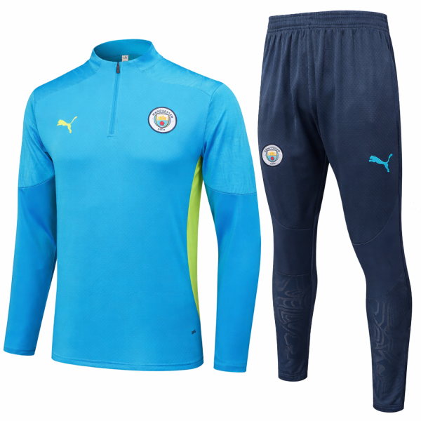 Manchester City 2025/26 Blue Half-Zip Training Tracksuit Set – PRE-ORDER