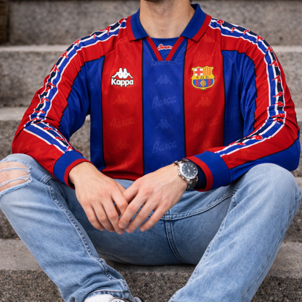 Alternative view of Barcelona 1996/97 Home Long Sleeve Jersey (PRE-ORDER)