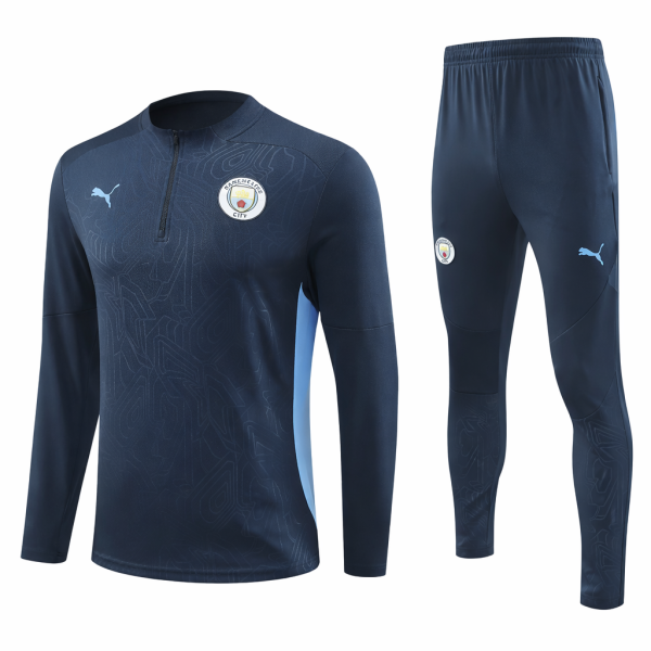 Manchester City 2024/25 Navy Half-Zip Tracksuit Set – PRE-ORDER