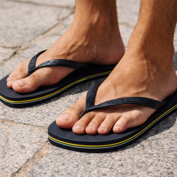 Alternative view of Havaianas  Rubber Flip Flops – Brazil Navy Blue (Men & Ladies)