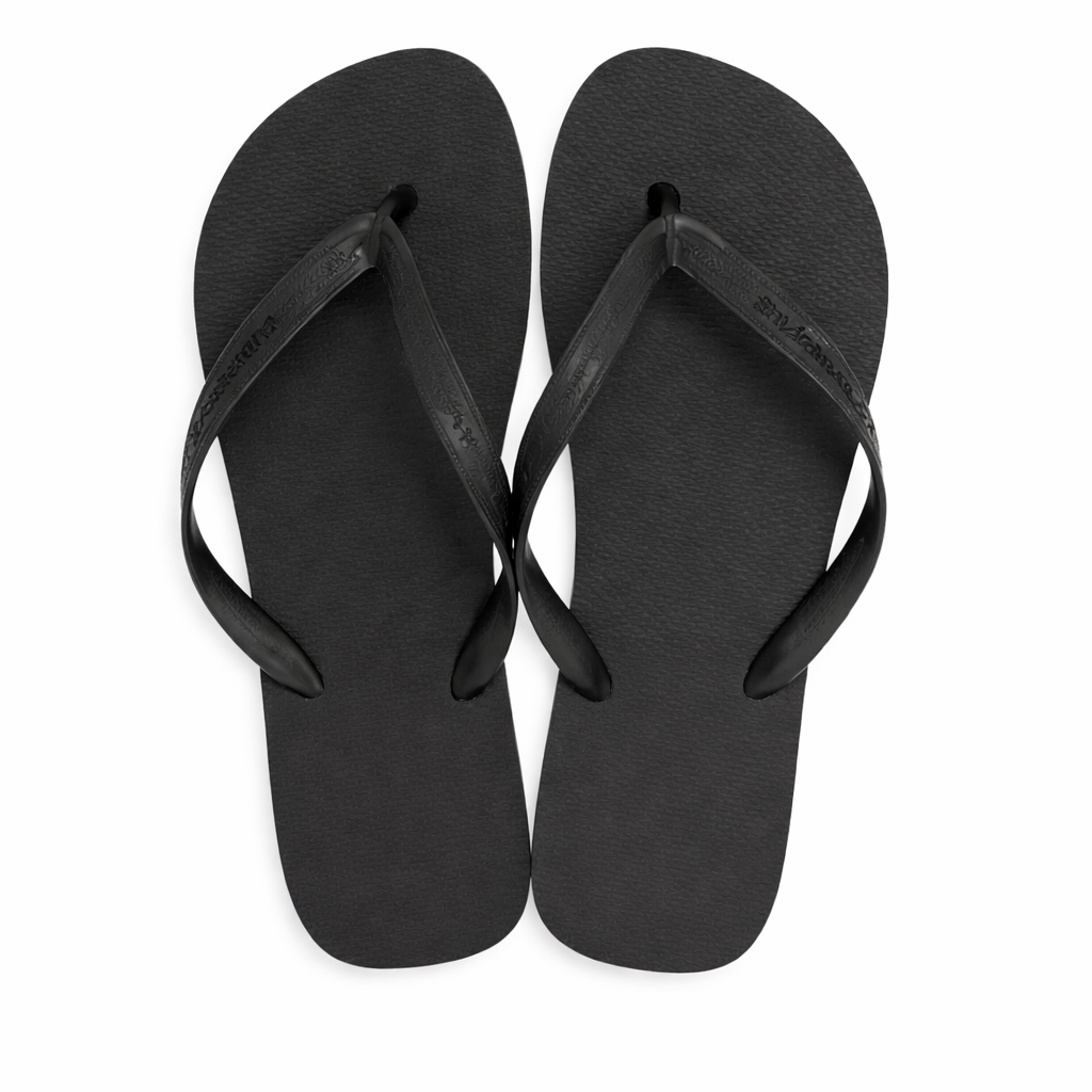 Havaianas 312 Leather Flip Flops – Top Black