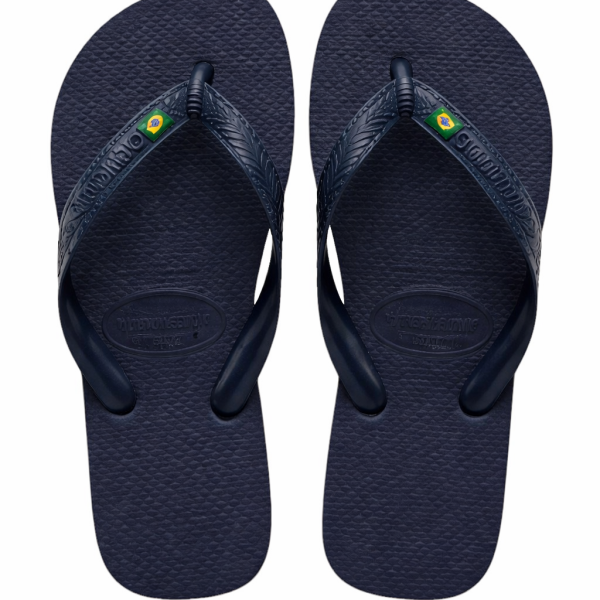 Havaianas  Rubber Flip Flops – Brazil Navy Blue (Men & Ladies)