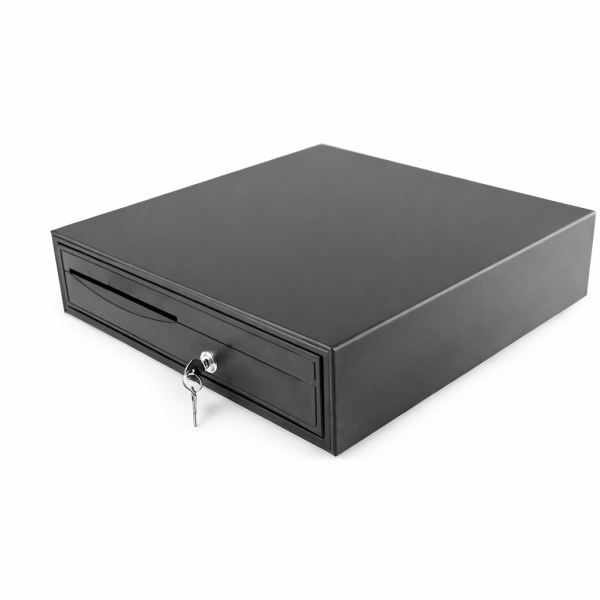UniQue Compact Cash Drawer – 5 Notes & 5 Coins (RJ11, Black)