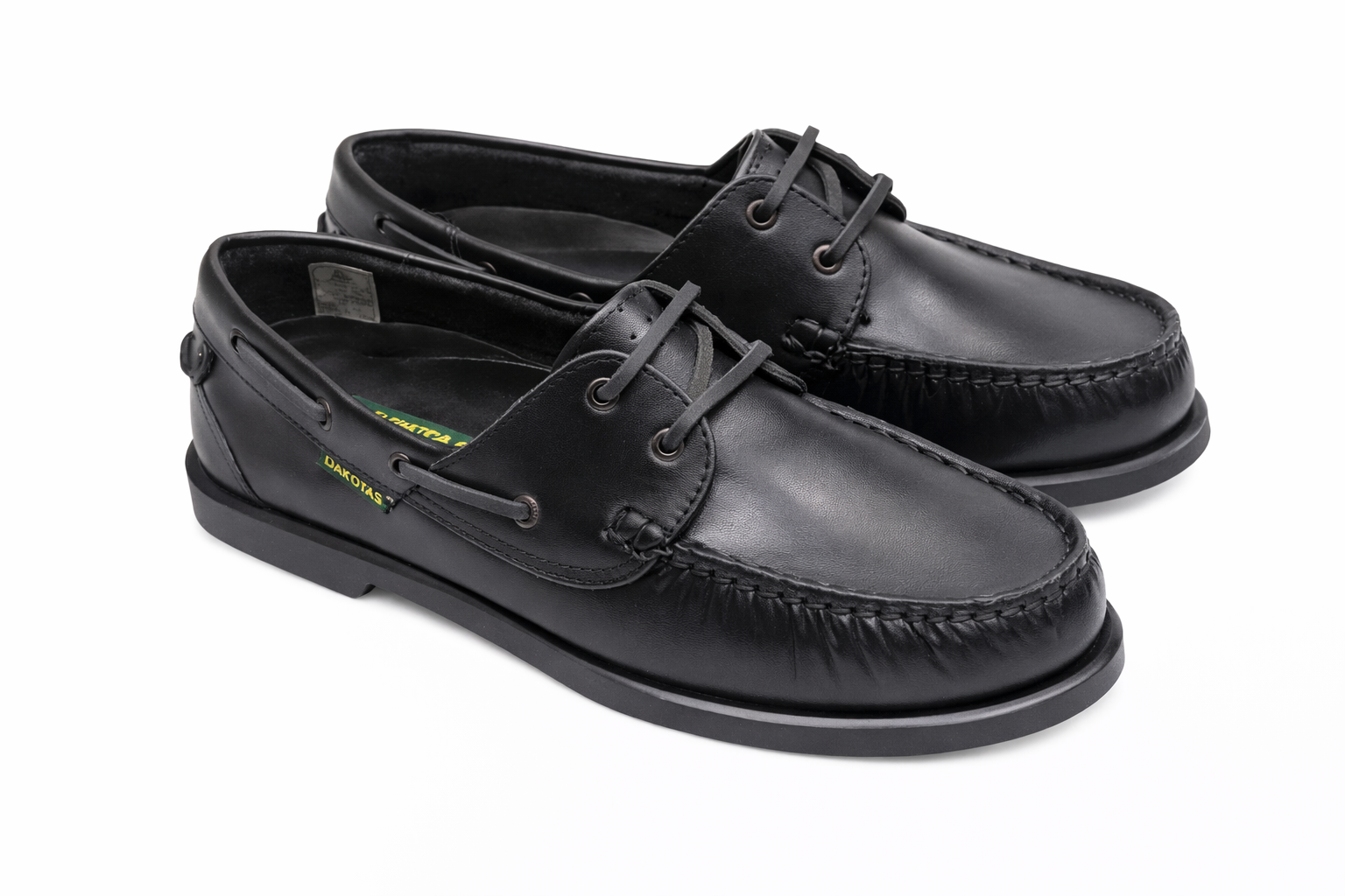 Dakotas Bert Dockside Leather Shoe – Black