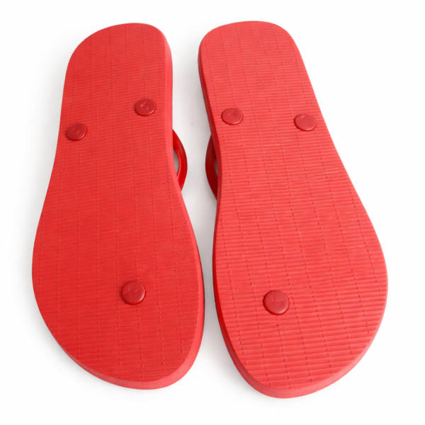 Polo Ladies Floral Print Flip Flops – Red (Leather Strap | Summer Essential) - Image 4