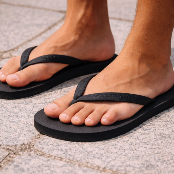 Alternative view of Havaianas 312 Leather Flip Flops – Top Black