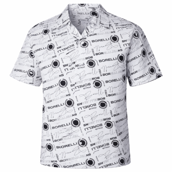 Alternative view of Borelli Cezaro Cotton Allover Print Shirt – White Signature