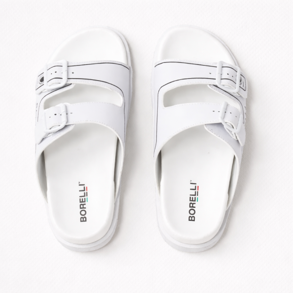 Alternative view of Borelli Deccio Double Strap Slider – White Luxury Edition