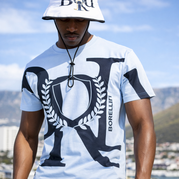 Alternative view of Cornelio T-Shirt – Sky Blue | Bold Crest Graphic