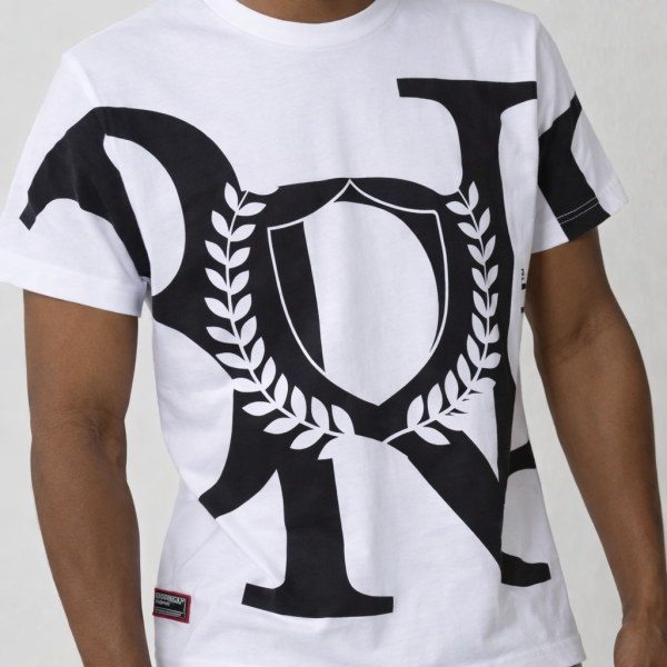 Cornelio T-Shirt – White | Oversized Crest Graphic