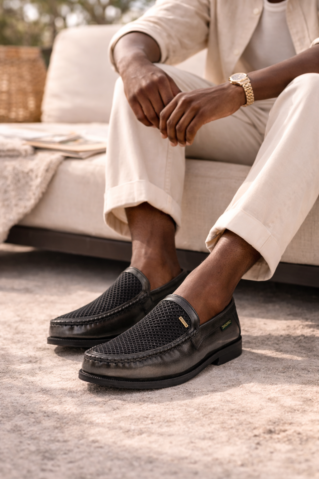 Vance Hi-Shine Moc – Grey | Genuine Leather Handmade Loafers - Image 2