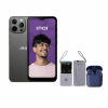 128GB Smartphone Bundle – 4GB RAM, NFC Android Phone + Wireless Earbuds + 10,000mAh Powerbank