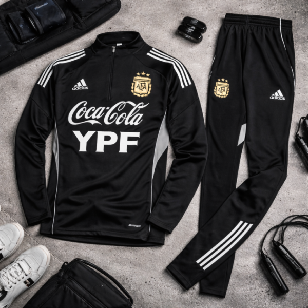 Alternative view of Argentina 2025/26 Black Half-Zip Tracksuit Set – PRE-ORDER (20–25 Day Delivery)