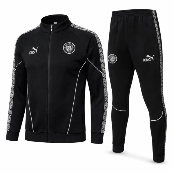 Manchester City 2025/26 Black Full-Zip Tracksuit Set – PRE-ORDER (20–25 Day Delivery)