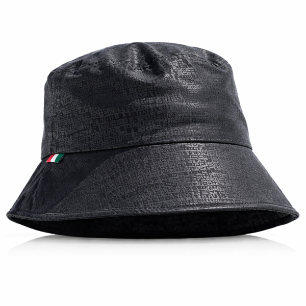 Borelli Elvio Allover Print Bucket Hat – Black