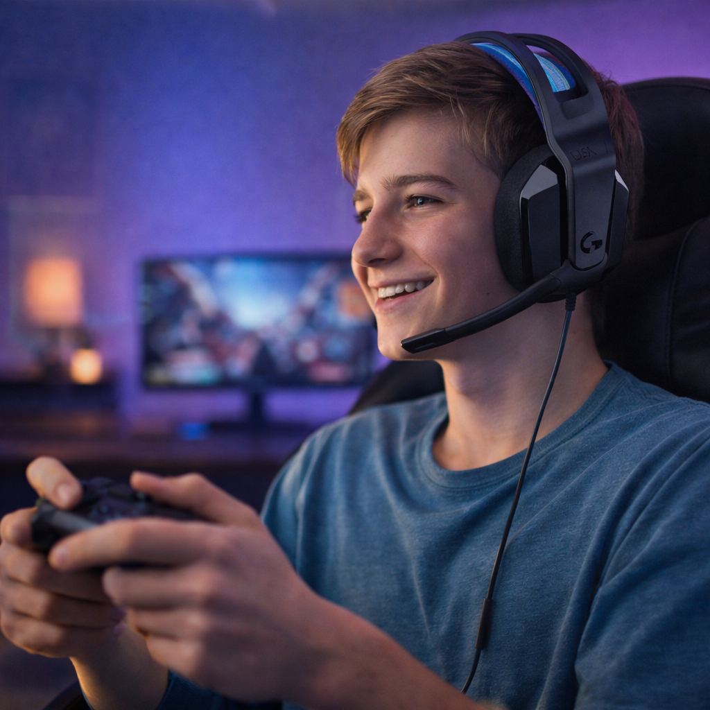 Logitech G335 Wired Gaming Headset – Lightweight Gaming Headphones with Flip-to-Mute Mic (Black) - Image 2