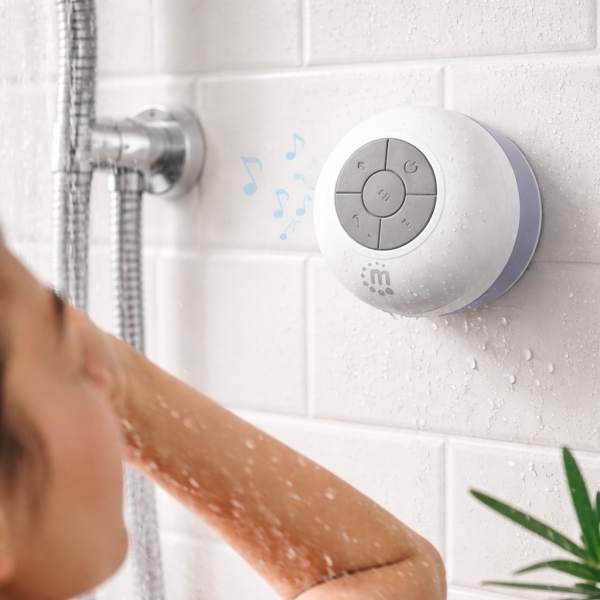 Alternative view of Shower Vibes Bluetooth Speaker – Waterproof Music Anywhere (White)