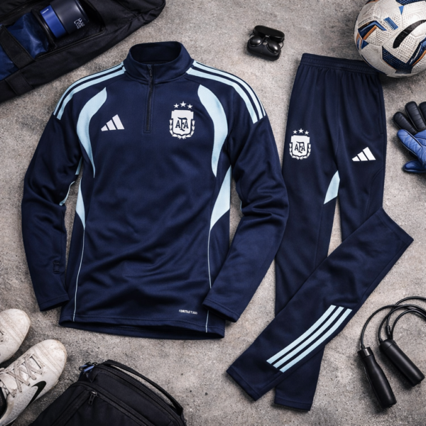 Alternative view of Argentina 2026 Navy Half-Zip Tracksuit Set – PRE-ORDER (20–25 Day Delivery)