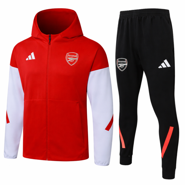 Arsenal 2025/26 Red Hoodie Tracksuit Set – PRE-ORDER (20–25 Day Delivery)