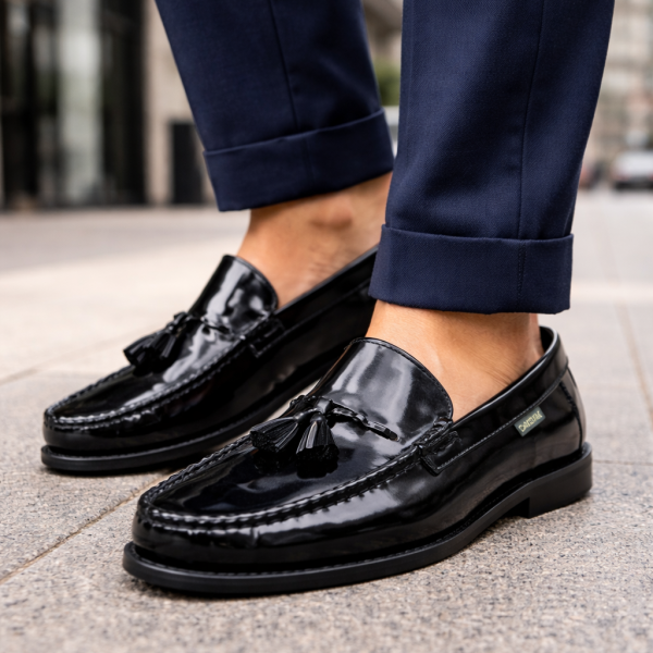 Dakotas Tommy Hi-Shine Moc – Black | Genuine Leather Smart Loafer (Limited Stock) - Image 3