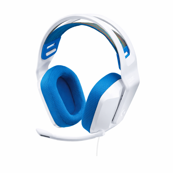 Logitech G335 Wired Gaming Headset – Lightweight Gaming Headphones with Flip-to-Mute Mic (White)