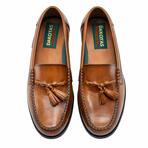 Alternative view of Dakotas Tommy Hi-Shine Moc – Tan | Genuine Leather Smart Loafer (Limited Stock)