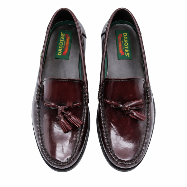 Alternative view of Dakotas Tommy Hi-Shine Moc – Burgundy | Genuine Leather Smart Loafer (Limited Stock)
