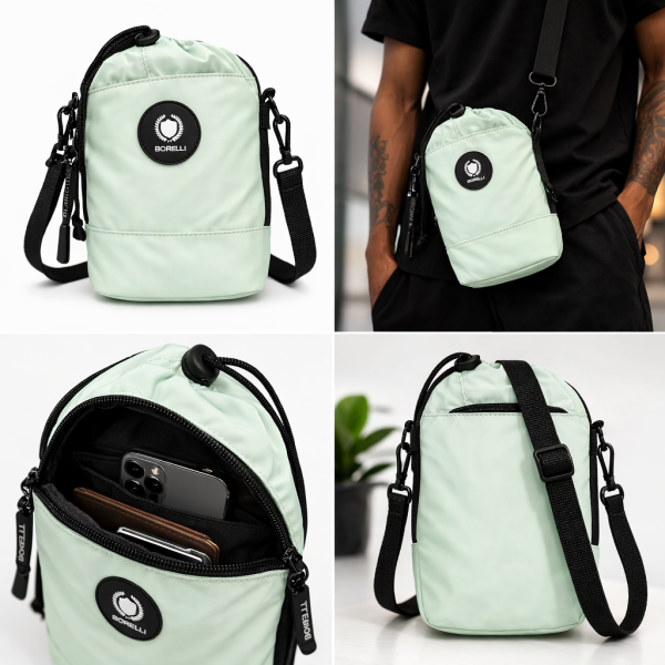 Alternative view of Borelli Emilio Compact Crossbody Bag – Mint Green