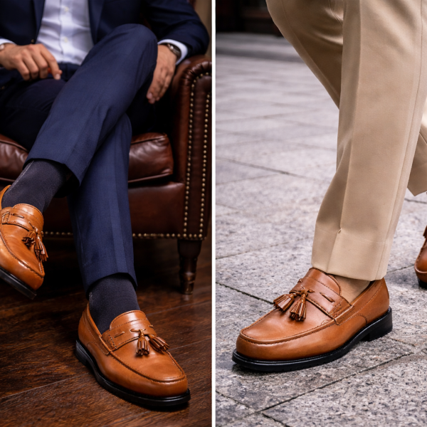 Dakotas Trevor Casual Shoe – Tan | Genuine Leather Tassel Loafer (Handmade) - Image 4