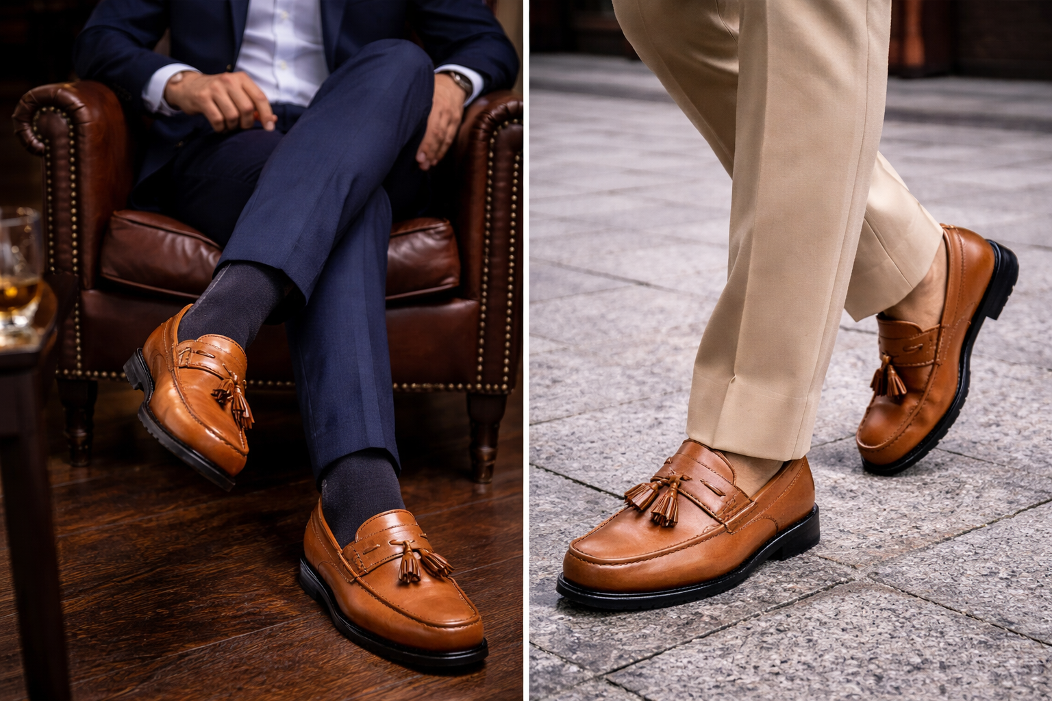 Dakotas Trevor Casual Shoe – Tan | Genuine Leather Tassel Loafer (Handmade) - Image 4