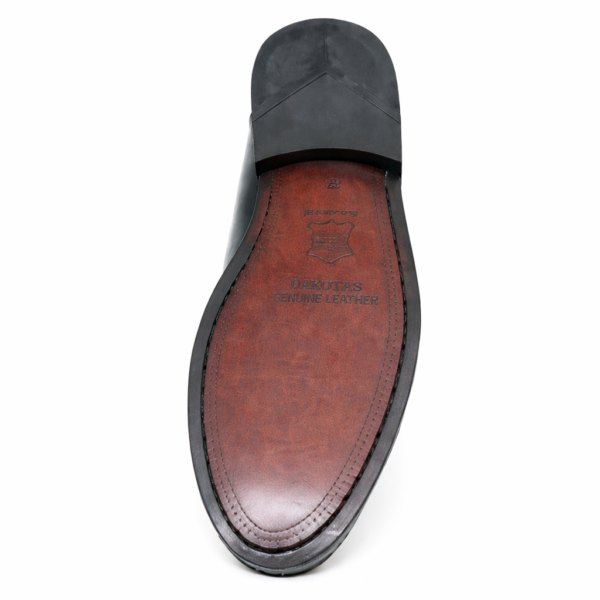 Dakotas Paul Hi-Shine Moc – Genuine Leather Penny Loafer (Burgundy) - Image 3