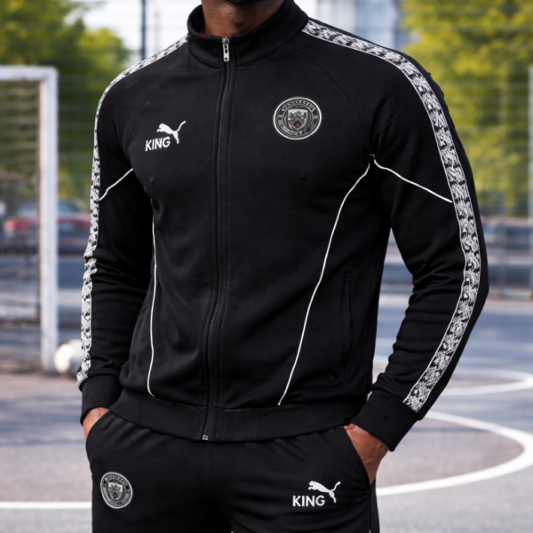 Alternative view of Manchester City 2025/26 Black Full-Zip Tracksuit Set – PRE-ORDER (20–25 Day Delivery)