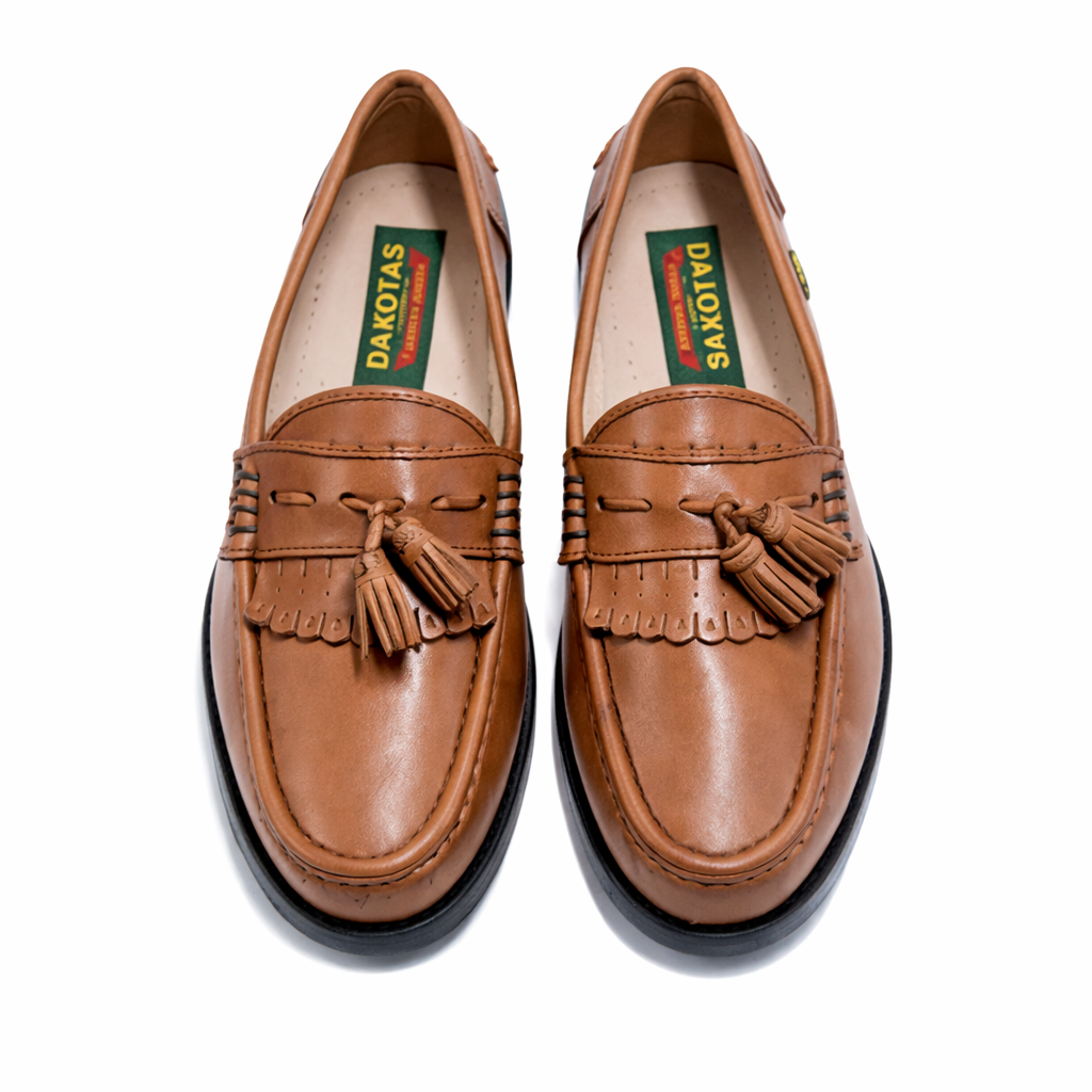 Dakotas Trevor Casual Shoe – Tan | Genuine Leather Tassel Loafer (Handmade) - Image 2