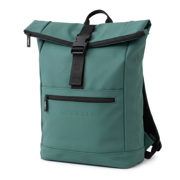 Borelli Dino Foldover Backpack – Forest Green (Waterproof Laptop Backpack)