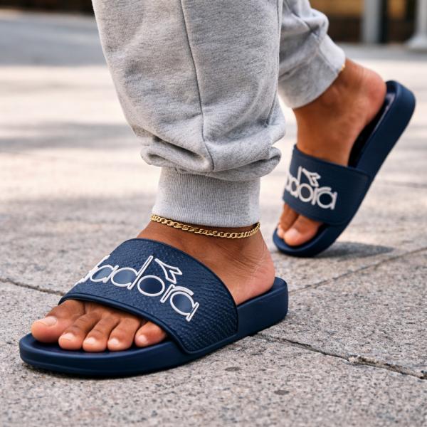Alternative view of Diadora Navy Logo Slides – Comfortable Everyday Slip-On Sandals