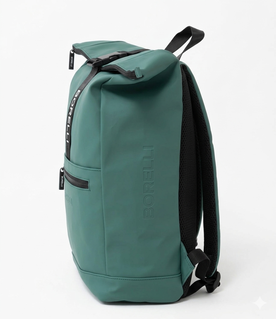 Borelli Dino Foldover Backpack – Forest Green (Waterproof Laptop Backpack) - Image 3