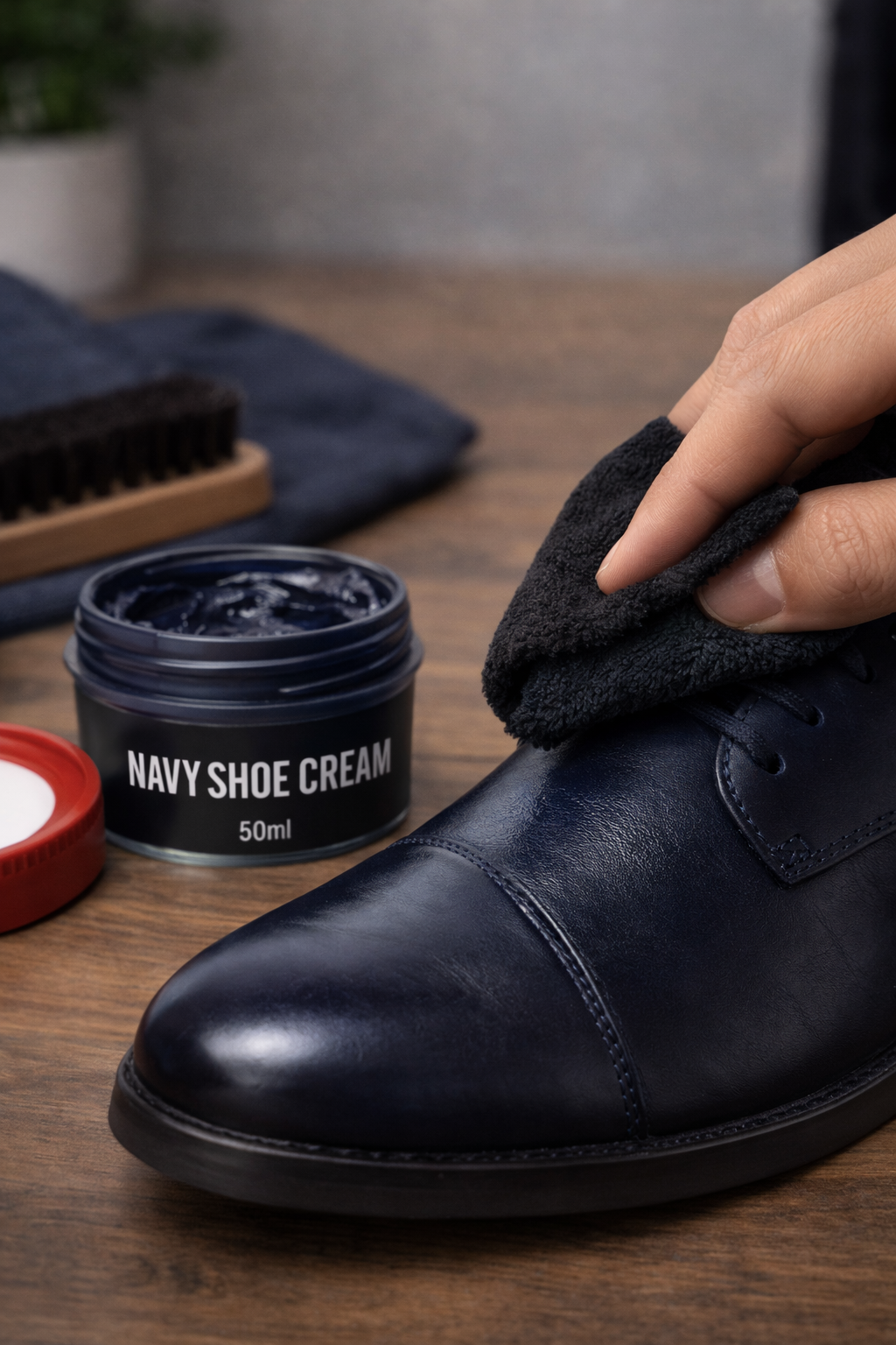 Slick Kicks Polish Cream – Navy (50ml) - Image 2