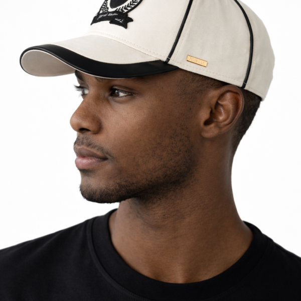Alternative view of Borelli “Tullio Peak” Cap – Off White | Premium Signature Edition