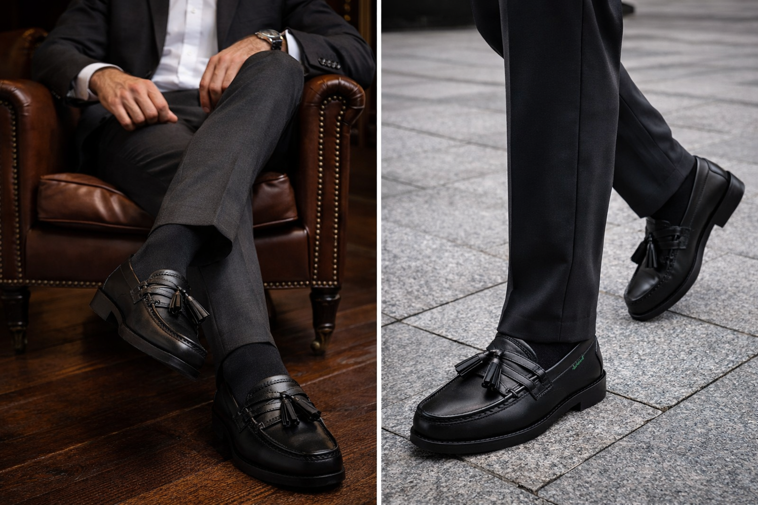 Dakotas Trevor Casual Shoe – Black | Genuine Leather Tassel Loafer (Handmade) - Image 3