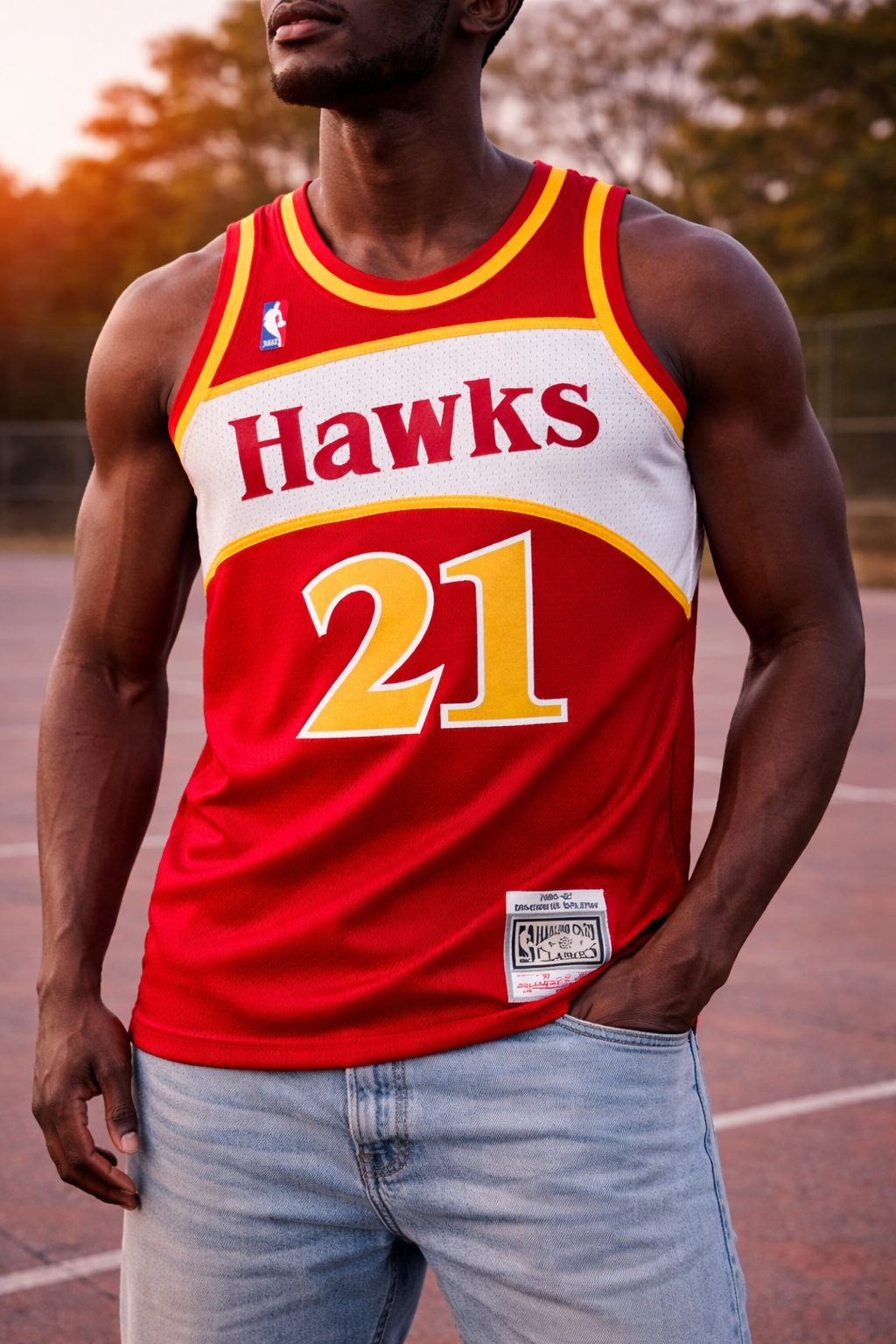 Atlanta Hawks Dominique Wilkins #21 Jersey (PRE-ORDER – Monthly Drop) - Image 3