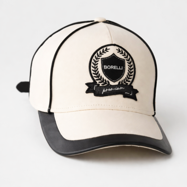 Borelli “Tullio Peak” Cap – Off White | Premium Signature Edition