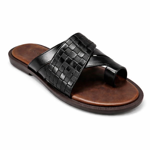 Alternative view of Dakotas Amos Genuine Leather Sandal –Black